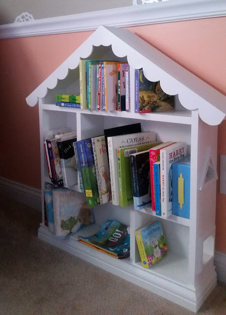 DIY Wood Girls Dollhouse Bookshelf