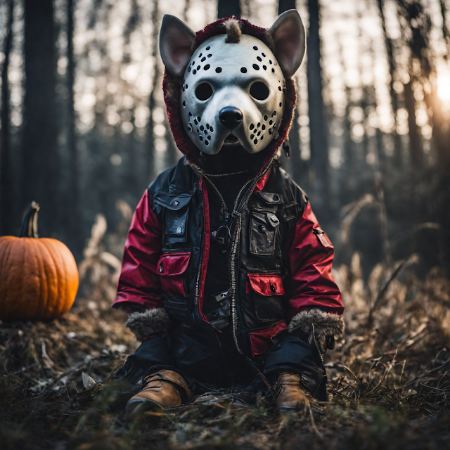 jason dog costume halloween, friday 13th,