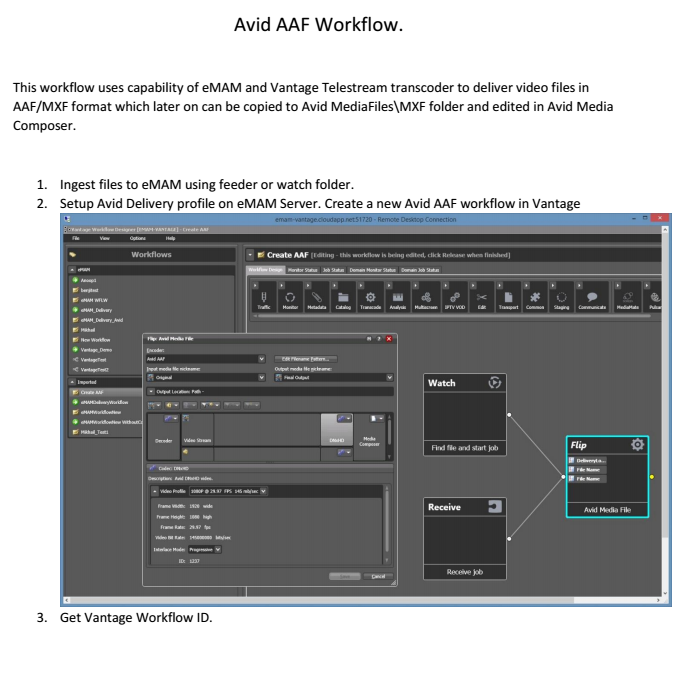  eMAM-Vantage Avid AAF Workflow How To