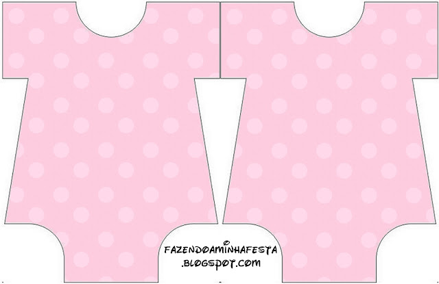  Pink with Polka Dots Baby Bodysuit invitation.