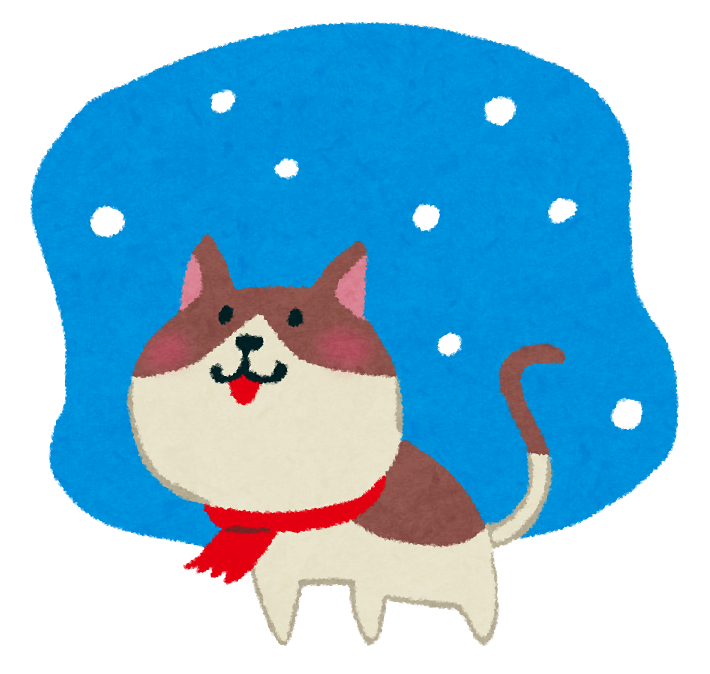 雪のイラスト 猫 かわいいフリー素材集 いらすとや