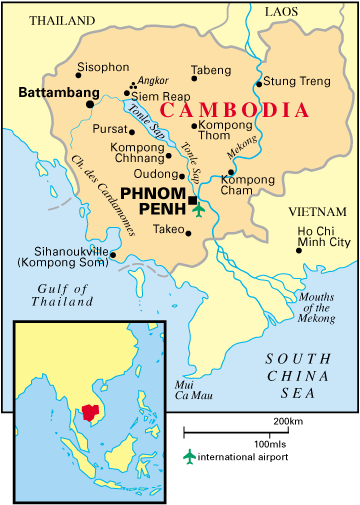 map of cambodian genocide. Cambodia Map. The genocide has