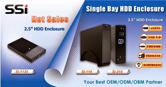 SSI’s single bay HDD enclosure