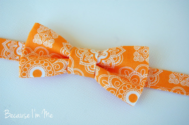 Because I'm Me tangerine orange bow tie for boys and men.