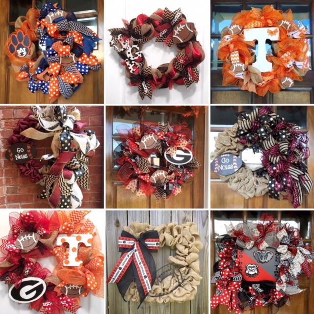 Sports Wreath, Game Day Wreath, Fall Wreath, Football Wreath, Auburn Wreath, UGA Wreath, Georgia Wreath, Florida State Wreath, UT Wreath, University of Tennessee Wreath