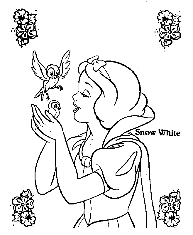 Free Snow White Online Coloring Pages - snow white coloring pages