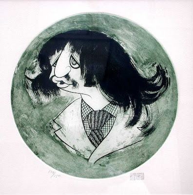 Ringo Starr Beatles Hirschfeld rare etching signed