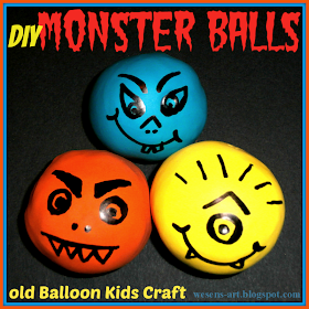 DIY Monster Balls 01      wesens-art.blogspot.com