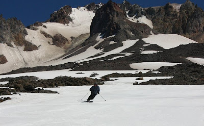 Mitch from TelemarkTips.com on Mount Hood in July