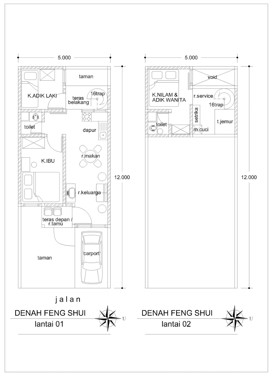 Desain Gambar Denah  Rumah Menurut  Fengshui Denahose