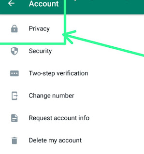 Click on accouns and select privacy