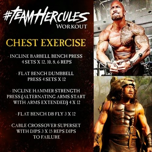Dwayne Johnson Hercules Chest Workout routine