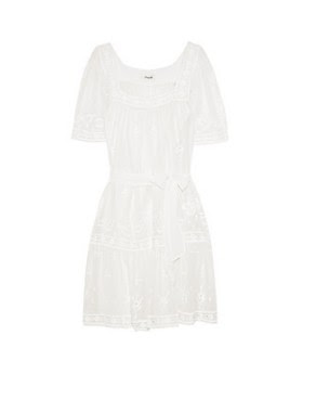 Temperley London Hawaii embroidered silk-georgette dress