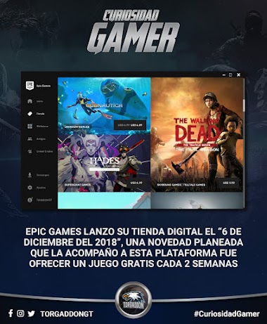 Epic Games lanzo su tienda digital el “6 de diciembre del 2018”, una novedad planeada que la acompaño a esta plataforma fue ofrecer un juego gratis cada 2 semanas