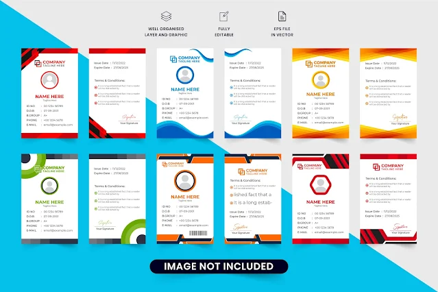 Company access card collection vector free download
