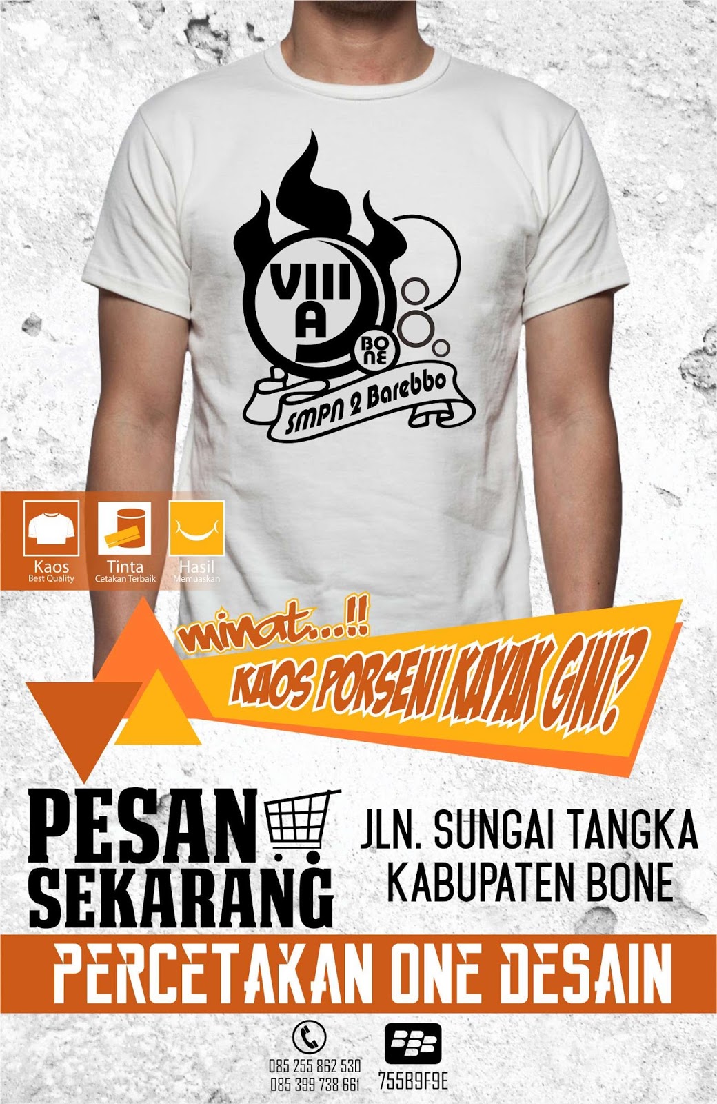 CONTOH DESAIN KAOS PORSENI ONE DESAIN