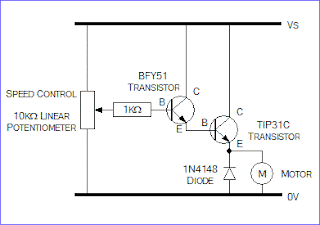 Rangkaian Pengendali Motor DC model Darlington
