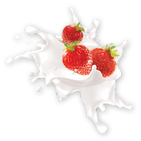 milky strawberries fruit icons