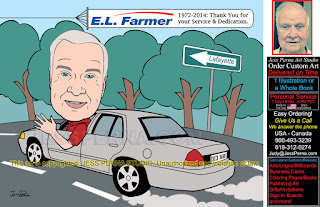 Order Insurance Salesman Retirement Caricature in Car