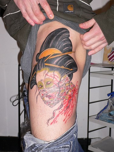 Decapitated Geisha Tattoo