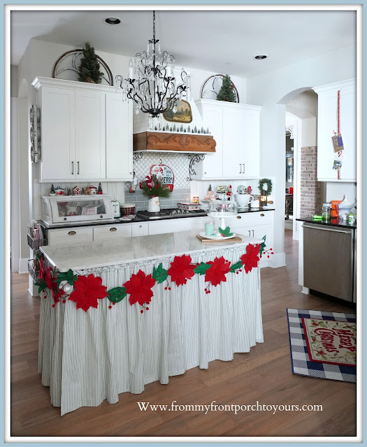Cottage -Farmhouse -Christmas -Kitchen -Tour-Vintage-Inspired-Felt-Garland-White-Kitchen-DIY-From My Front Porch To Yours