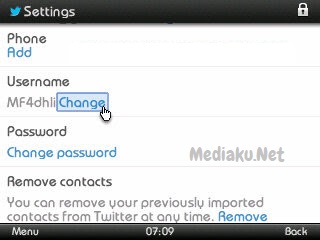 Mengubah Username Twitter Lewat HP
