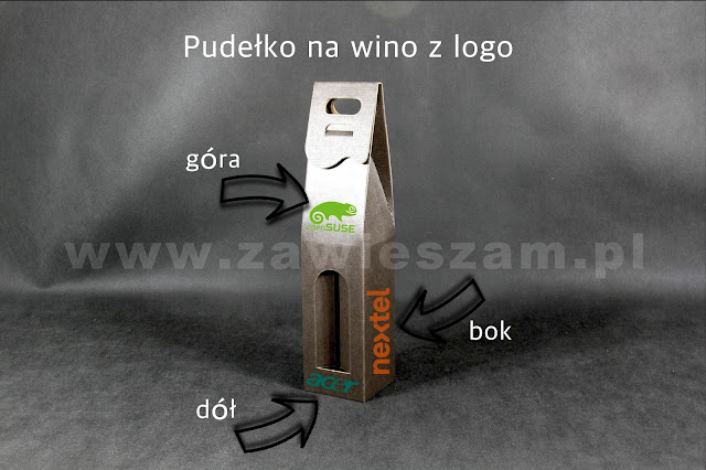 Pudełko na wino z logo