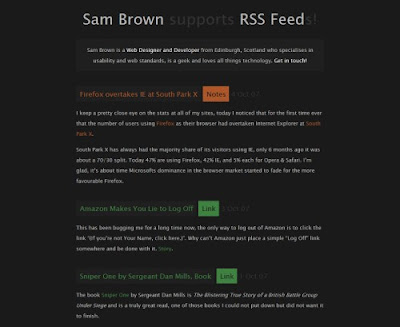 Sam Brown, Excellent Blog Designs