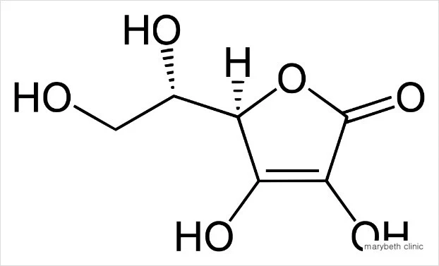 L-ascorbic acid 화학구조식 이미지
