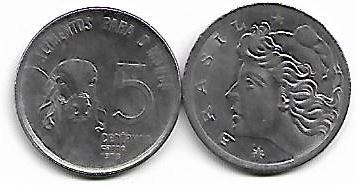 Moeda de 5 centavos, 1975