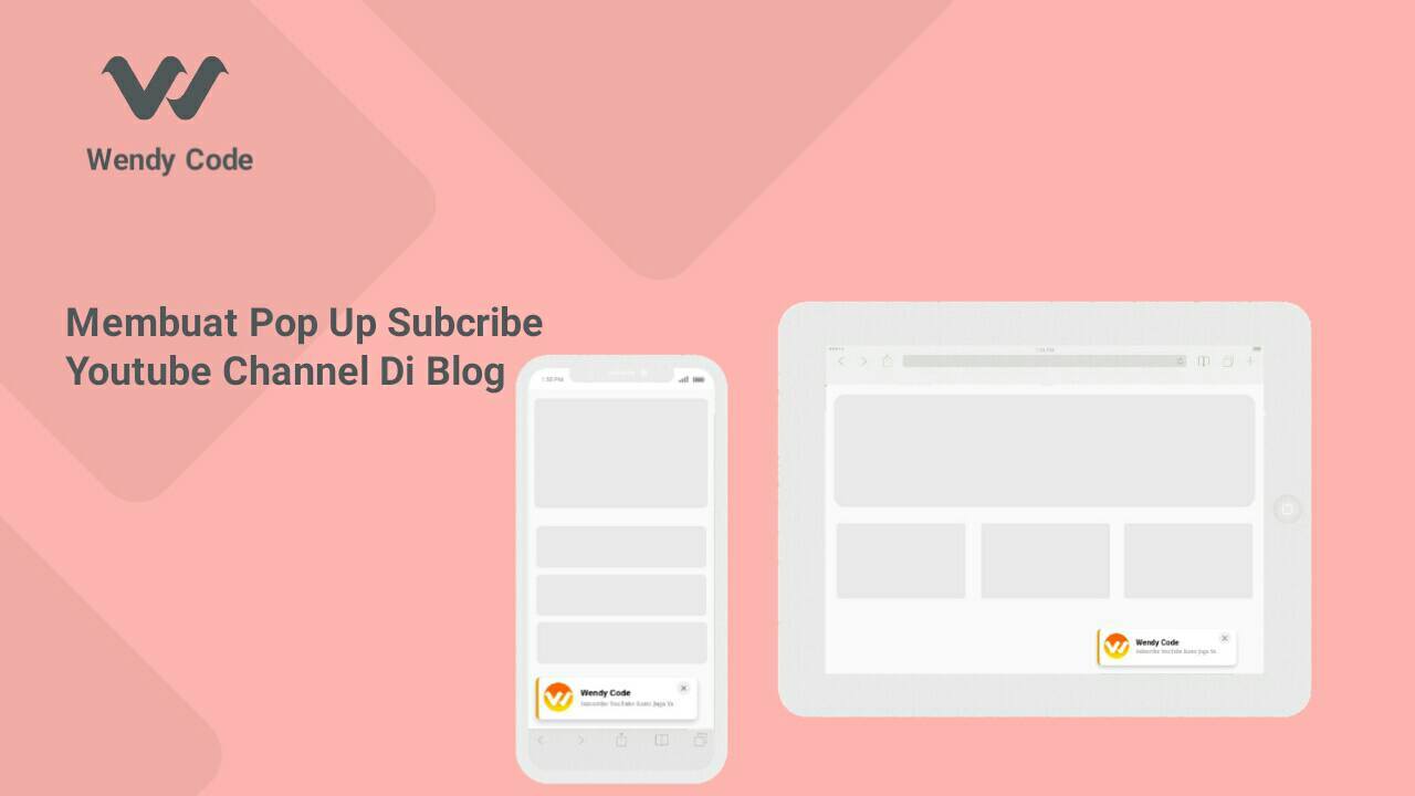cara membuat pop up subscribe youtube channel di blog