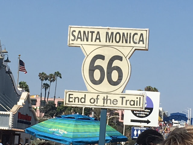 Santa Monica Pier Route 66 End Of The Trail Sign California
