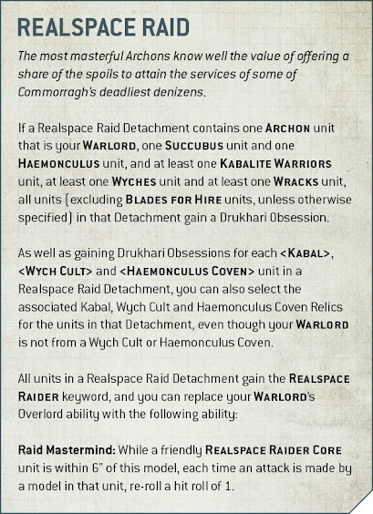 reglas incursión Drukhari