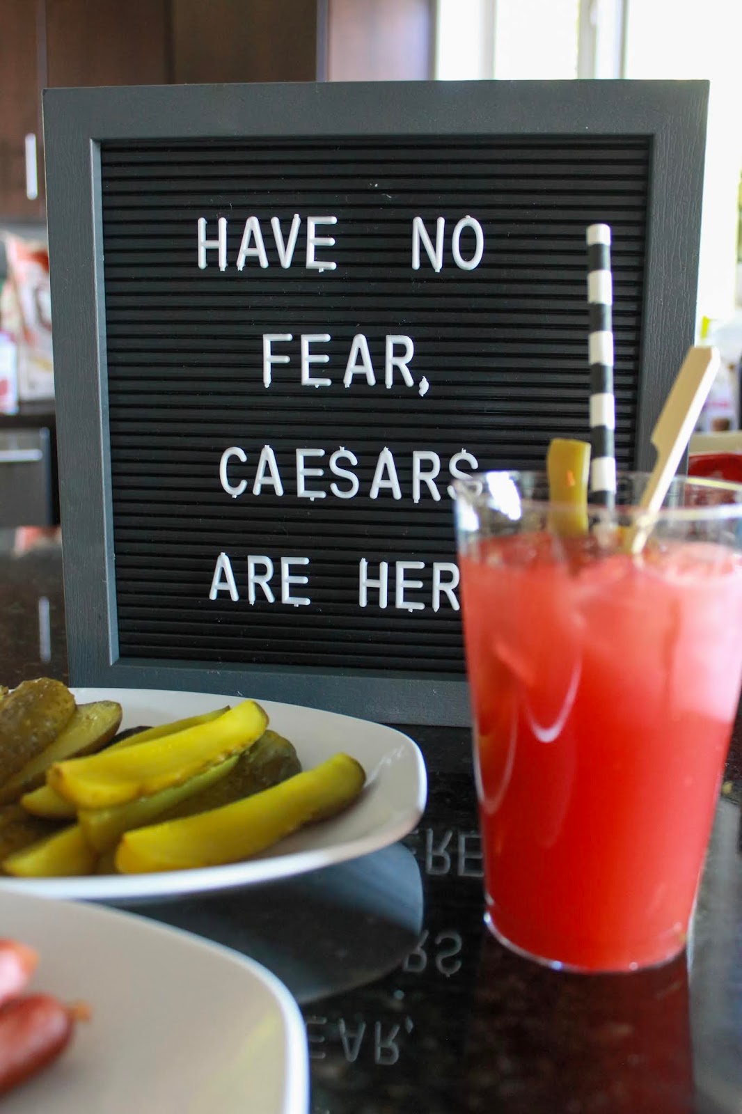"have no fear, caesars are here" letter board and build it yourself caesar bar