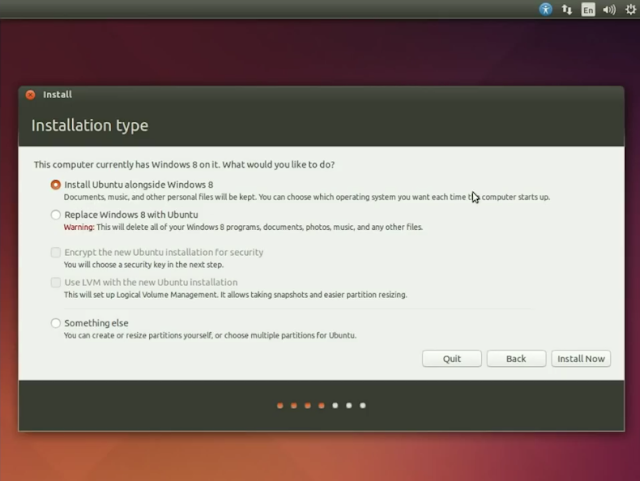Installing ubuntu  on windwso 8