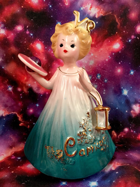 Josef Originals Zodiac Girl - Capricorn vintage figurine horoscope