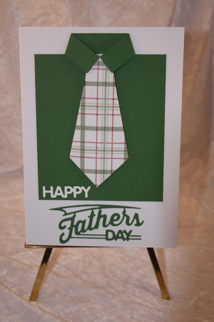 Father's Day card, origami fold tie and shirt, formal tie and shirt card