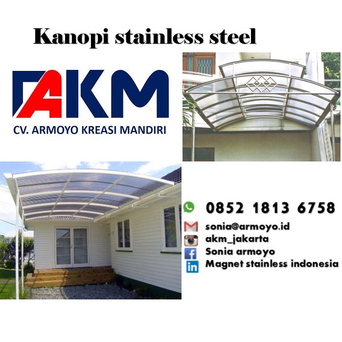  kanopi  stainless  steel Armoyo Stainless  Steel Indonesia