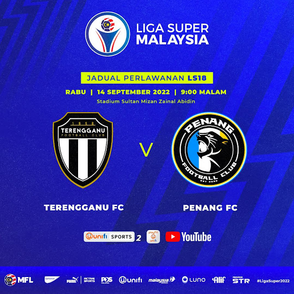 Live Streaming Terengganu vs Penang 14.9.2022