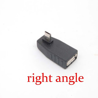 90 Degree right/left angle Female to micro USB 2.0 B Male OTG Adapter Converter