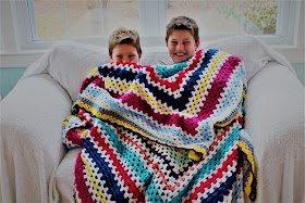 Colorful Granny Square Afghan Free Pattern