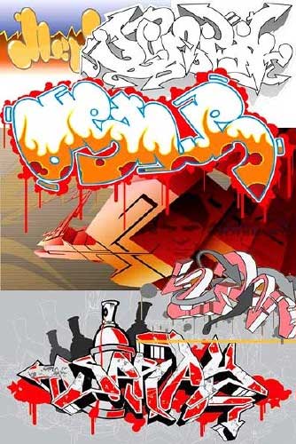 Some graffiti designs