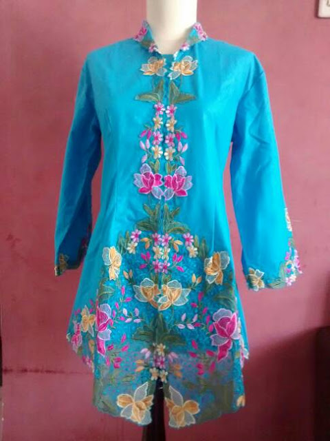 Kebaya Encim Katun Halus Bordir Warna