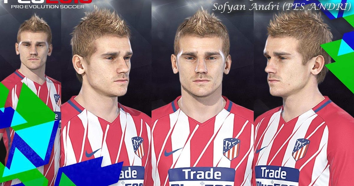 Ultigamerz: PES 2018 A. Griezmann Face (New Hairstyle)