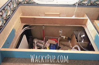 Amazing Mod for a Low Sink - End Backaches - Genius! Wacky Pup DIY Tutorials for Small Spaces