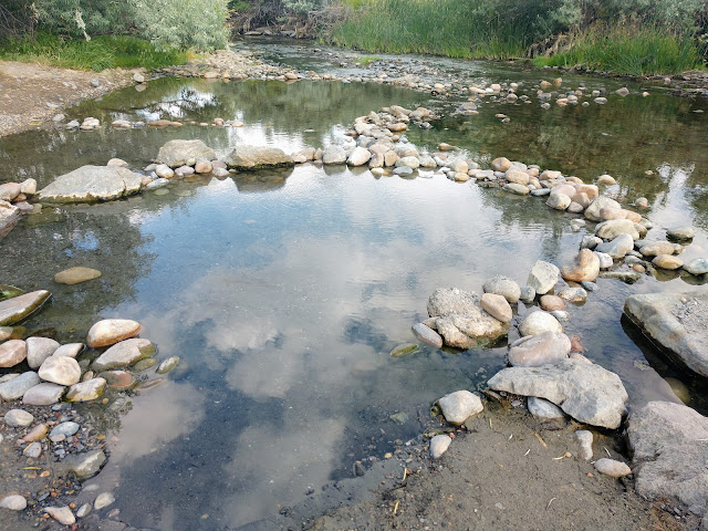 these are shallow pools right where the hot springs come out