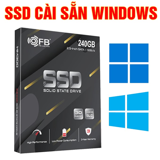 Ổ cứng SSD cài sẵn windows siêu mượt, Dung lượng 120-512Gb, hiệu FB Link