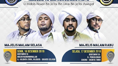 Jadwal Majlis Nurul Musthofa, 16 Desember - 21 Desember 2019