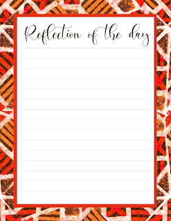 Reflection Of The Day - Free Printable Digital Planner Notepads - African, Ethnic, Tribal Theme