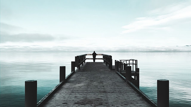 Pier, Alone, Loneliness, Sea